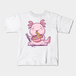 Ramen Axolotl Kids T-Shirt